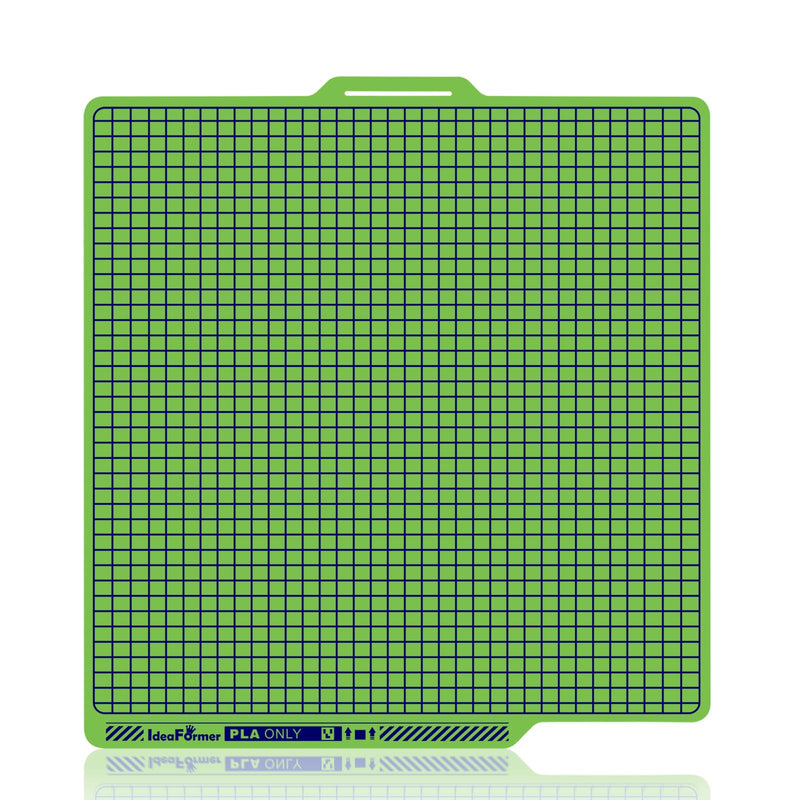 IdeaFormer-3D Grid Textured Cool Plate for Bambu Lab P1S P2S P1P X1C X1 A1, Low-Temperature Build Plate PLA Cold Plate for Bambu Labs 257x257mm