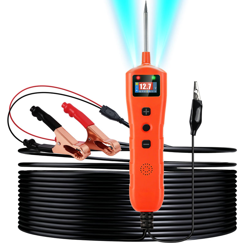 Power Circuit Probe Tester, 9V - 30V Automotive Circuit Tester, Test Light Automotive Power Fuse Tester, Voltage Tester 0.3V-70V for Continuity Test Resistance Test