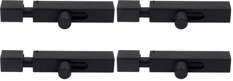 2Pcs Security Door Bolt Latch 3.54inch/90mm Black Door Safety Locks from Inside Bathroom Stall Lock Slide Locks for Inside Door (Pack of 2) 3.54 Inch (Pack of 2)