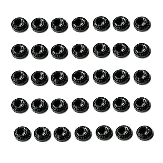 100Pcs M5 Black Stainless Steel Press nut for FPV Frame rc Cars pressnut (M5, Black,100) 100
