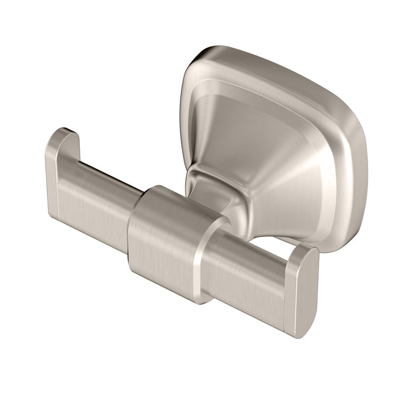 Gatco 5515SN Beverly Robe Hook, Satin Nickel, Wall-Mounted Bathroom Hook for Robes, Towels, and Clothing, Durable Metal Luxury Design Traditional Satin Nickel