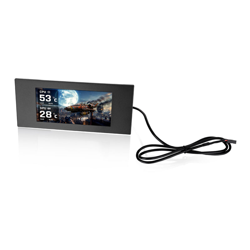 Thermaltake View 600 TG 6.0 Inch LCD Screen Panel Kit; LCD and Panel; 1480x720p; TTRGBPlus 3.0 Supported; Type-C to USB (9-Pin);