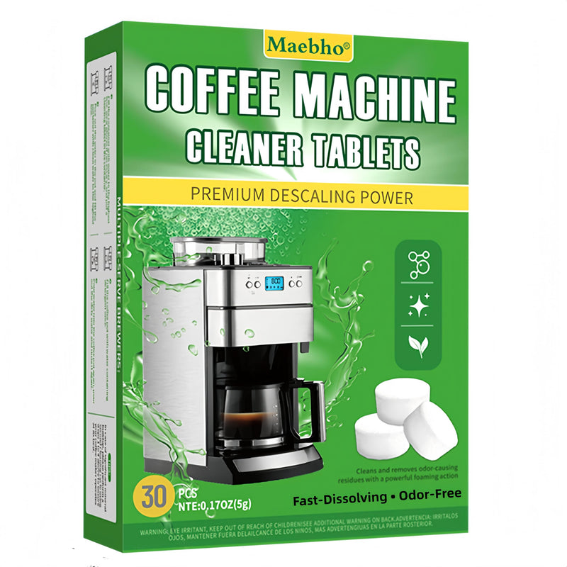Coffee Machine Cleaning Descaling Tablets, 30 Count Fast Dissolving, Odor Free, Residue Free Formula for Hard Water, Limescale Coffee Oils Universal for Pod, Espresso Drip Brewers