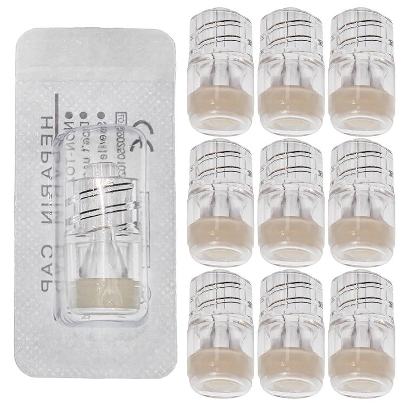 100 Pcs Disposable Heparin Cap for IV Cannula,Medical Lock Valve for Animal Veterinary and Laboratory