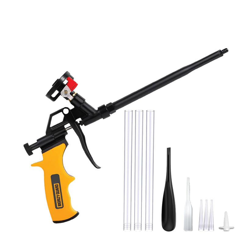 Spray Foam Gun, 1 Professional Expanding Foam Dispensing Gun with 9 Nozzles 1 Pack