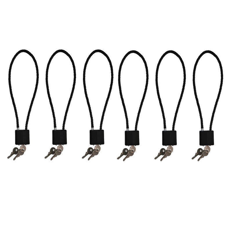 TaShow Heavy Duty Steel Cable with Covered Body and Universal Fit Black 6