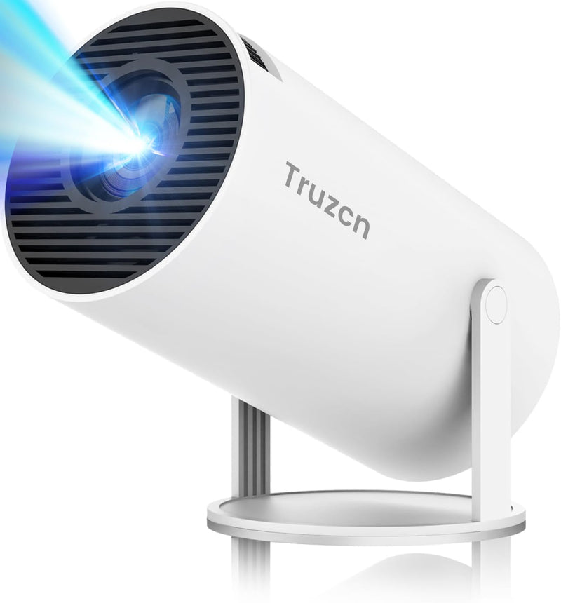 Mini Projector, Support 4K 1080P Portable Projector with WIFI6 and 5.2 Bluetooth, Android 11, 200 ANSI Lumens, 210° Rotatable, Auto Keystone Correction,35"-130" Screen Video Projector HY300 PRO