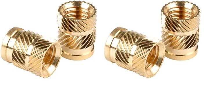 in-saiL M5x8.1mm,OD7.1mm 50pcs/Pack Threaded Heat Set Inserts for Plastic Embed Parts Brass C3604,Gold (Pack of 2) M5*8.1mm-OD7.1mm/C3604 (Pack of 2)