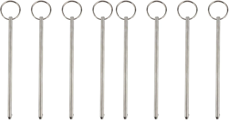 4 Pcs Quick Release Long Pin, Diameter 0.236"(6mm), Usable Length 5-3/4"(146mm), Overall Length 6.3"(160mm), Full 316 Stainless Steel, Marine Hardware (Pack of 2) 0.236 inches x 5-3/4 inches (Pack of 2)