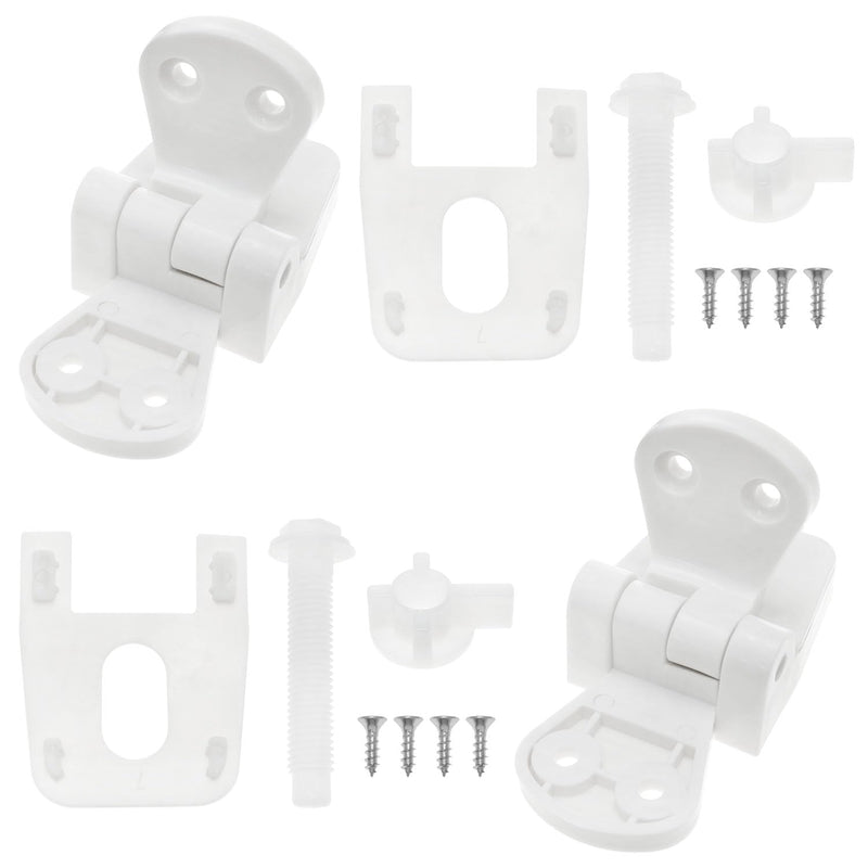 White Plastic Toilet Seat Hinge Bolt Nut Toilets Seat Tightening Kit For Toilet Seat Cover Replacement And Repair 1Set White
