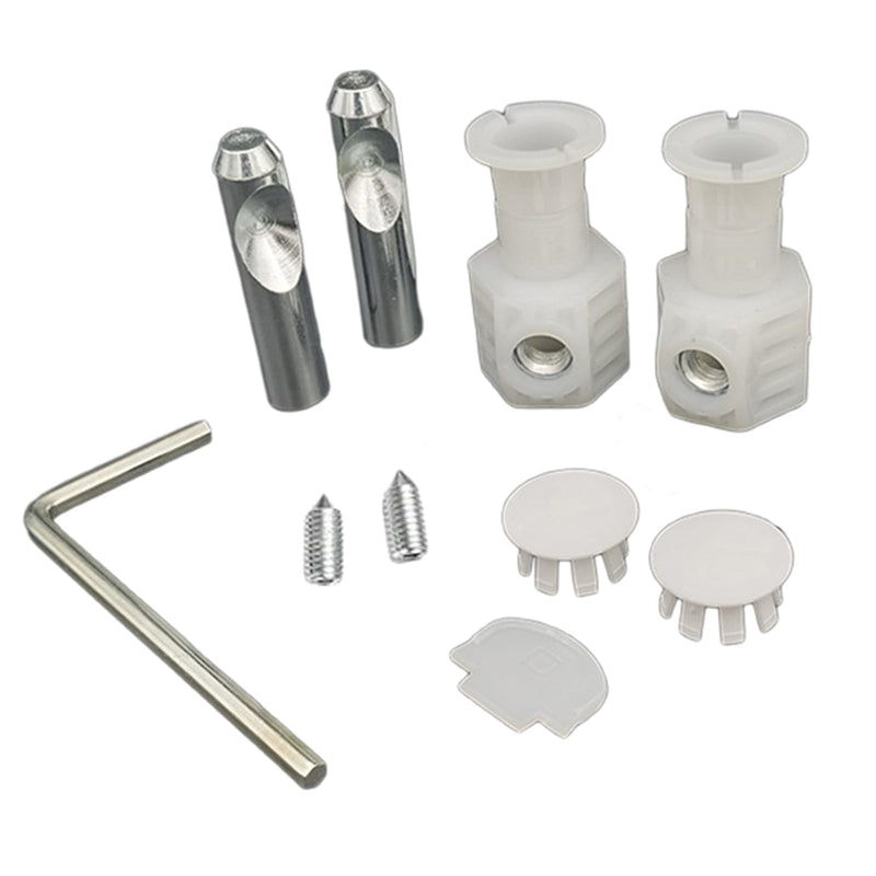 1 Pair Toilet Fixing Kit Universal Back to Wall Toilet Fixing Bolts Kits for Wall Hung Toilet, Toilet Lid Screws Top Fixing Hinges Bathroom Repair Fixings Bracket and Screws for Floor Bathroom Toilet