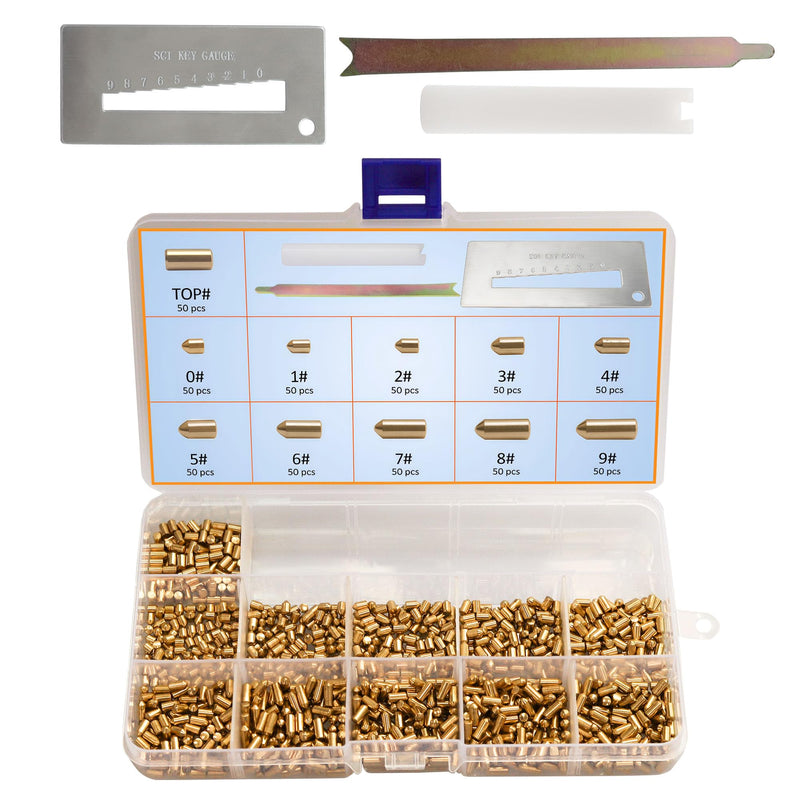 SC1 SC4 Keyway Rekey Kit Compatible with Schlage, Complete DIY Lock Rekeying Set for Home Security and Door Locks with Bottom Pins (0-9, 50 Each)