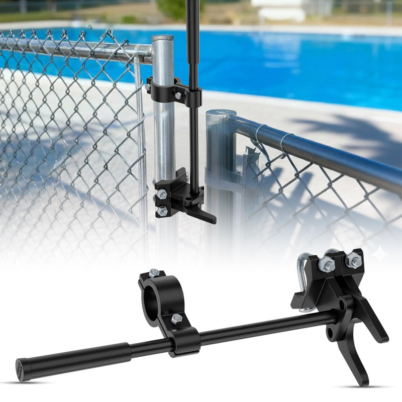 Chain Link Gate Latch – ONLY Fits 1-3/8" Gate Frame x 1-7/8" Gate Post – Pool Gate Latch, Pool Gate Lock, Child Proof Gate Latch, Child Proof Chain Link Gate Latch – (Not for 1-5/8" Gate Frame)