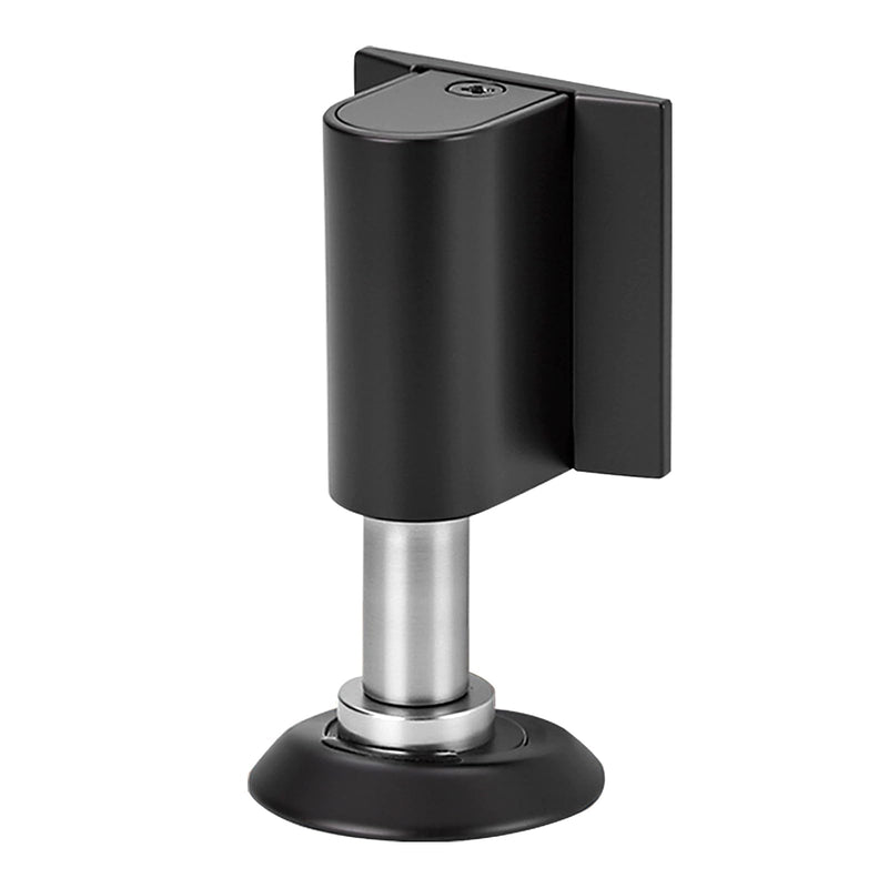 Magnetic Door Stoppers for Bottom of Door Holder 1 Pack Heavy Duty Magnetic Door Catch Holder to Keep Door Open with Screws and Adhesive No Drilling Magnet Mount Floor Door Stop Black