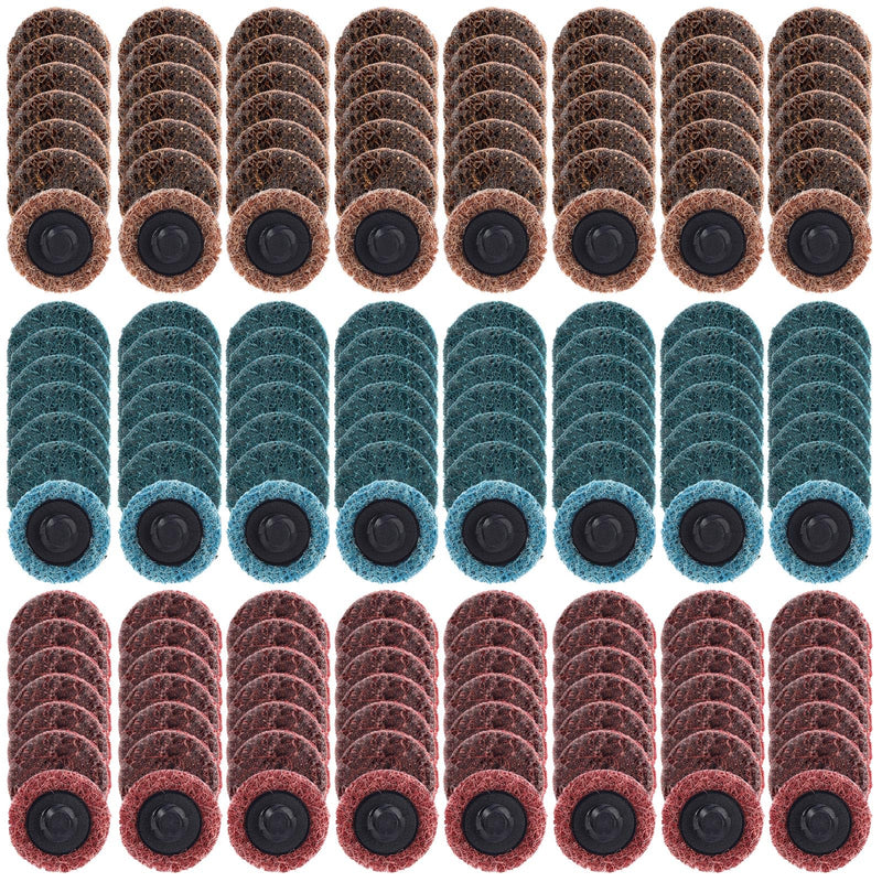 150 Pcs 1 Inch Sanding Discs Quick Change Sanding Discs Nylon Surface Conditioning Grinder Wheels for Angle Grinder, Stock and Rust Removal, Grinding, Deburring