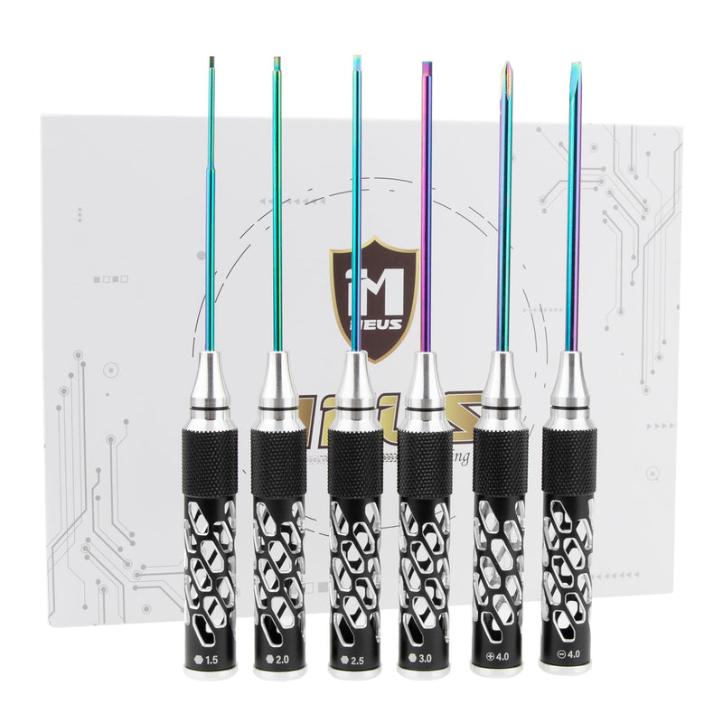 MEUS RACING RC Hex Screwdriver Phillips Screwdriver Slotted Screwdriver Tool Set for 1/6 1/8 1/10 SCX6 SCX10 TRX4 RC Crawler Car (Type D) Type D