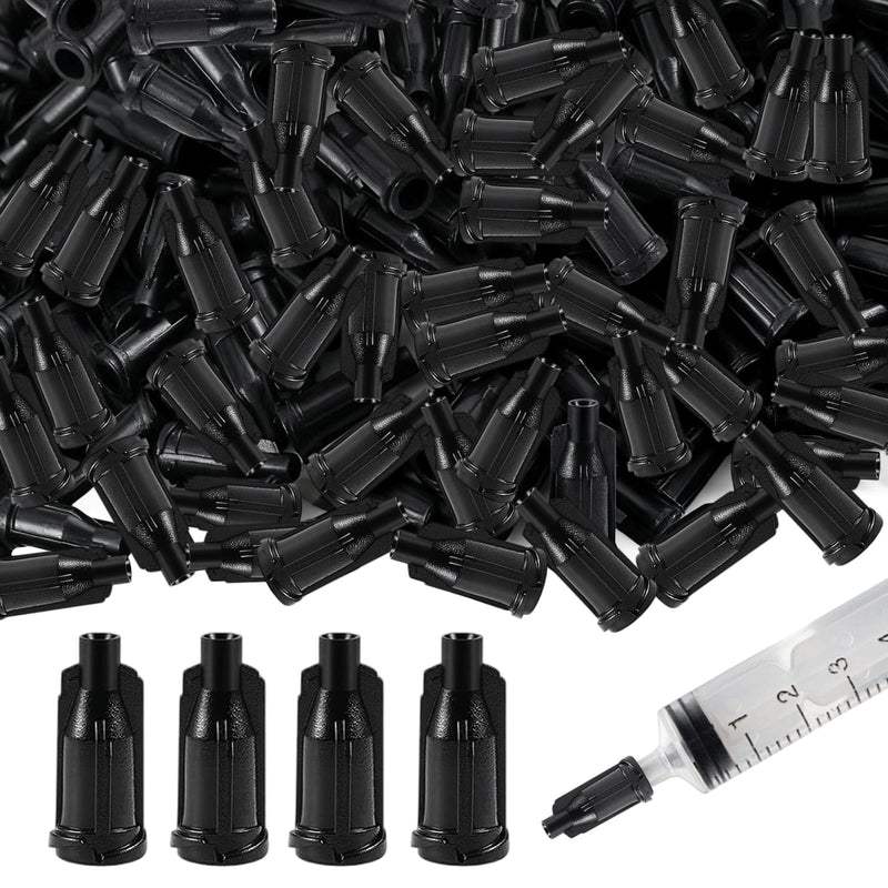 2200 Pcs Syringe Caps Dispensing Needle Black Syringe Tip Caps for Dispensing Needles Accessories Craft Industrial Use, to Close Syringes and Keep Liquid or Glue Not Spilling (Black)