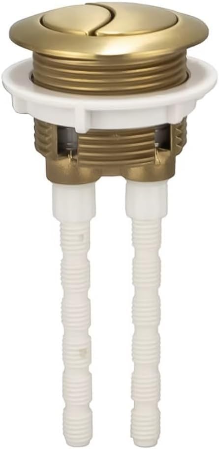 38mm Adjustable Gold Dual Flush Handle, Brushed PVD Coated | Matte bronze spray, premium texture. Easy install. Fits small toilet ceramic openings.