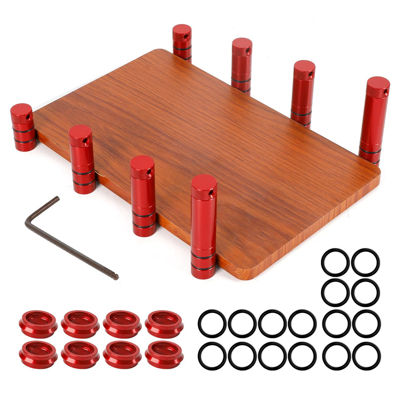 20mm Bench Dogs Set of 8, Non-Slip Aluminum Alloy Table Planing Stop Bench Dogs for T-Track Woodworking Table Workbench Peg Brake Stops Positioning Planing Plug for 20mm Dog Hole, Red