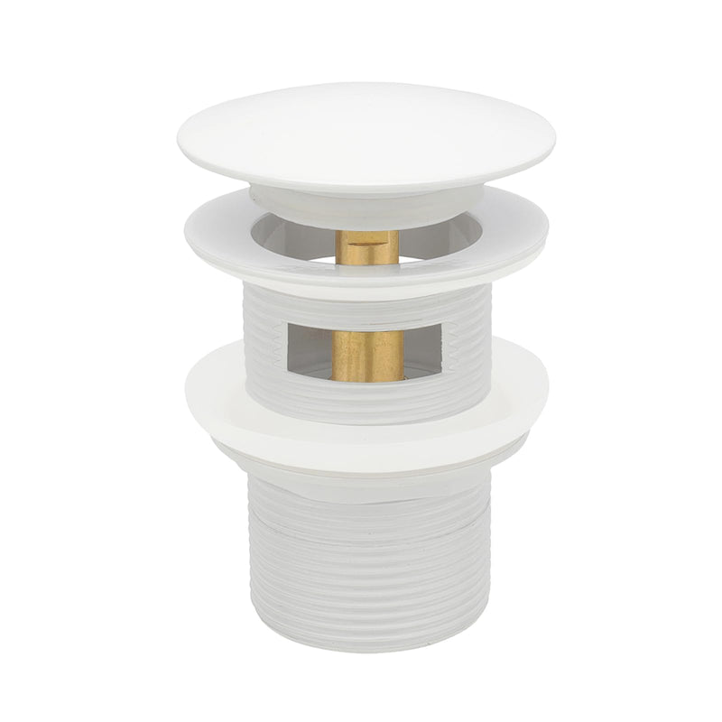 Tub Stopper Bathtub Drain, Brass Pop-up Freestanding Bathtub Drain Stopper, Fits Most Freestanding Tub Rough- in Kits (White) White