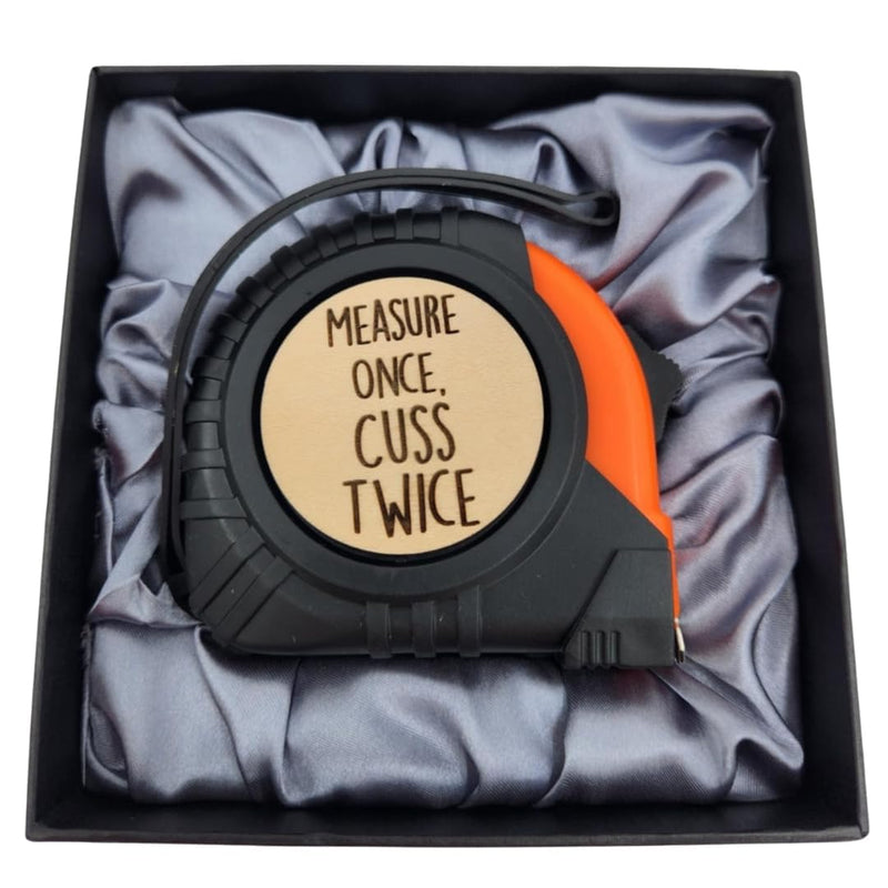 Fathers Day Useful Presents, Funny Birthday for Men, Funny Gag Gifts for Men, Handyman Presents for Dad, Cool Birthday Gift Dad, Funny Gifts for Christmas, Measure Once Cuss Twice Tape Measure