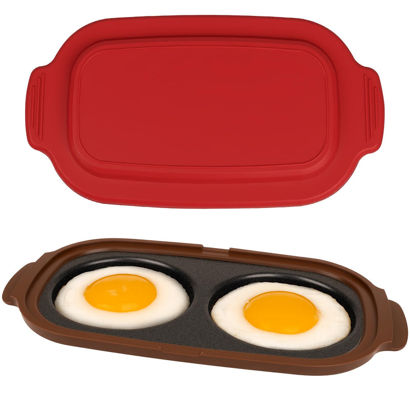 Microwave Egg Cooker, Rapid Egg Poacher for Breakfast with Lid, Easy to Use and Clean, BPA-Free