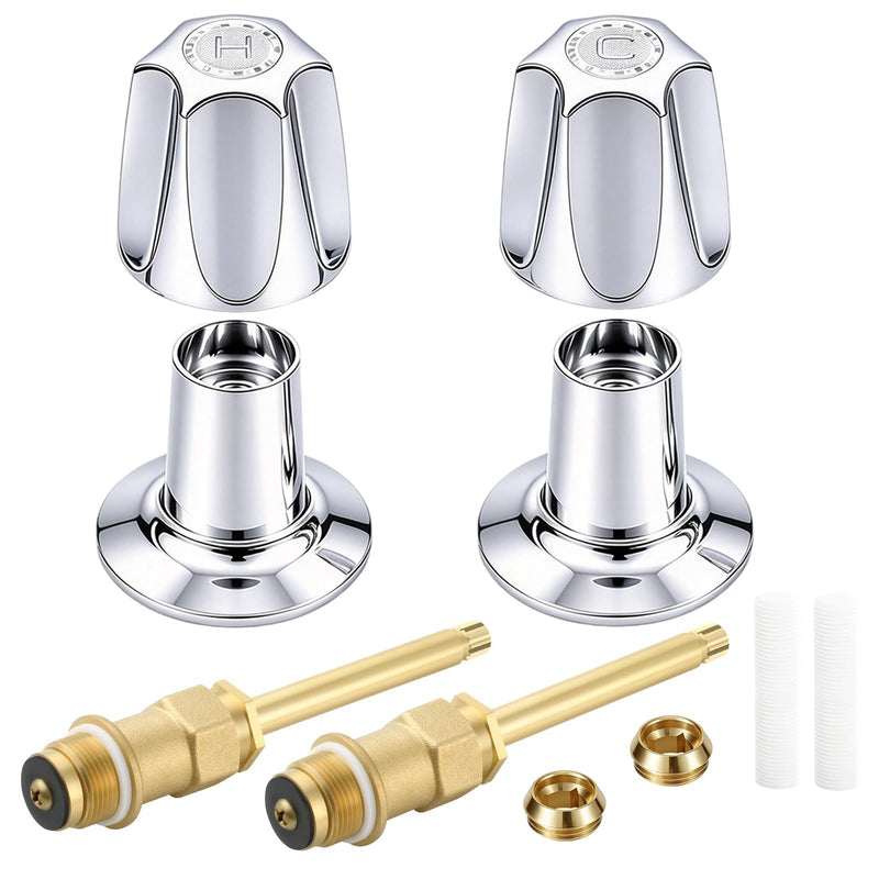 2 Piece Shower Knobs Replacement Kit, Compatible with Pfister Shower Valve Polished Chrome