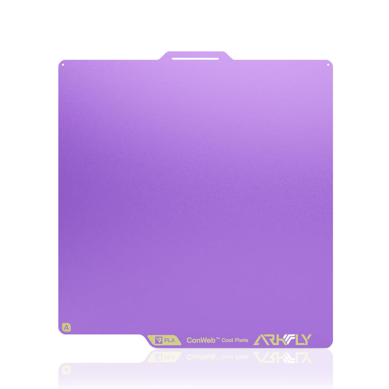 Immdinogo for Phaetus Cool Build Plate 257x257mm for BambuLab P1P/P1S/P2S/X1/X1C/A1: Dual Sided Smooth Texture Spring Steel Sheet Keep Printing 720H Saving Energy 42kwh Purple 3D Printer Platform