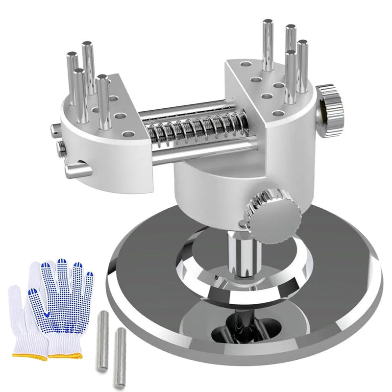 Mini Bench Vise 360° Swivel, CNC Aluminum Alloy Hobby Vise, with 10 Bench Pins,8 Rubber Pads, 2.56” Max Clamping Width for Jewelry Making, Woodworking, Metalworking, DIY & Watch Repair