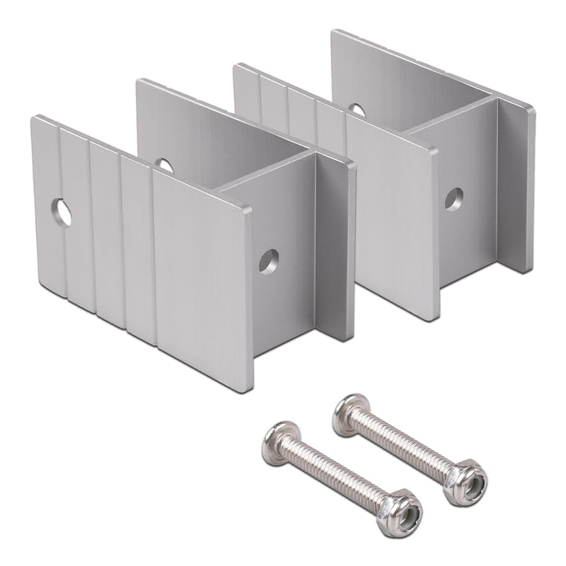 2PCS Extra Tall Pontoon Bimini H-Bracket for 1-1/4" Square Aluminum Tubing | Fit for Bimini Top Support Polesto Raise Hardware Off Rail, Protect Furniture for Pontoon Boats 2 Pieces