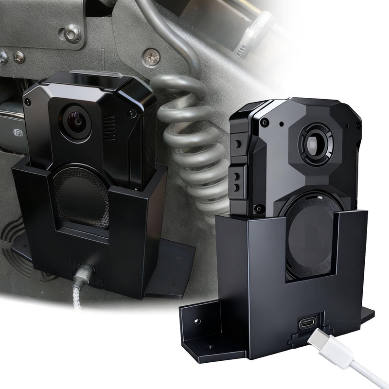 Body Worn Camera Charging Dock & Mount for Axon Body 3/4 BWC - Portable Docking Solution for Police Officers & Detectives,UPS-C Compatible.