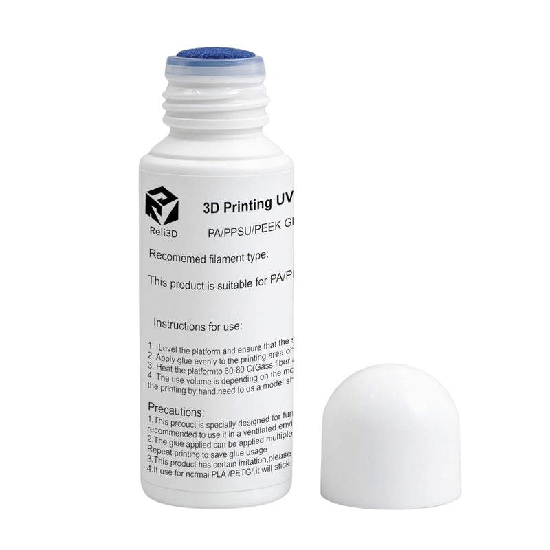 Specialty 3D Printer Adhesive Glue Formulated for PP,PC,ABS,ASA,Nylon, PPSU,PEEK Filaments, Prevents Model Lifting & Warping, 3D Printing Accessories, Supplies, and Materials (50mL)