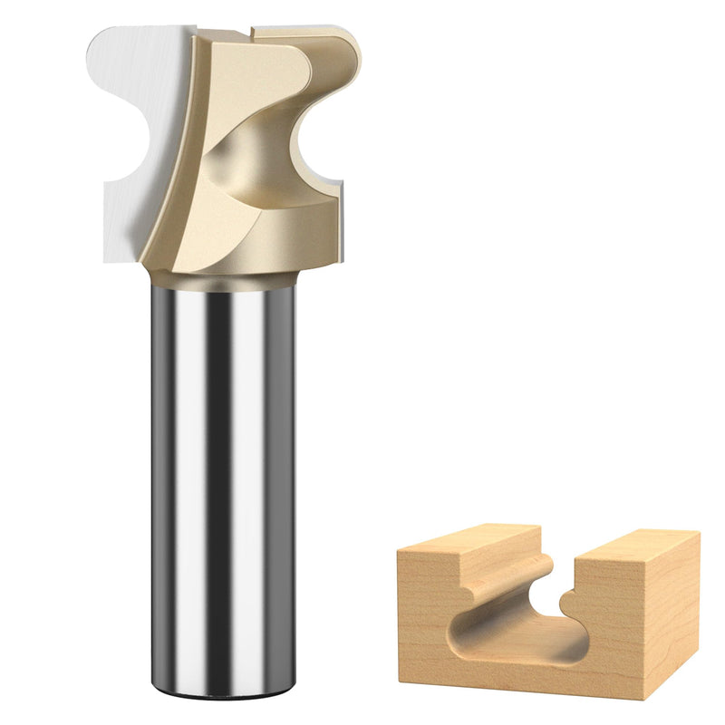 HUHAO Finger Pull Router Bits Set 1/2 Inch Shank,1" Cutting Dia,Drawer Pull Bit for Wood Finger Grip & Wooden Handle Molding,Carbide Tipped 1/2*1