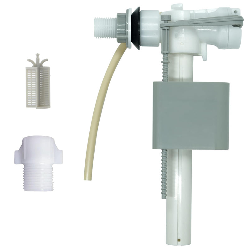 Toilet Side Mount Fill Valve Replacement, Compatible with Delta RP71168, G1/2 Inlet with G7/8 Adapter, Adjustable Height Float, Includes Filter Screen & Refill Tube, WC Tank Repair Parts