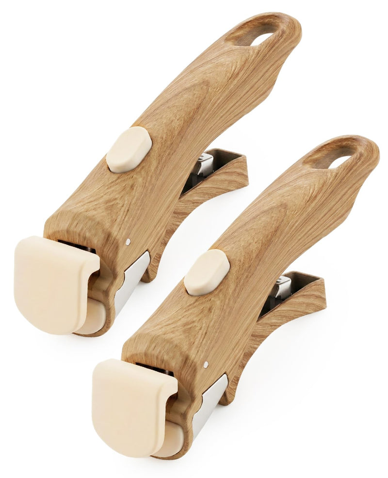 2 Pcs Replacement Handles for Pots and Pans, Universal Removable Wood Grain Pot Handle for All Cookware