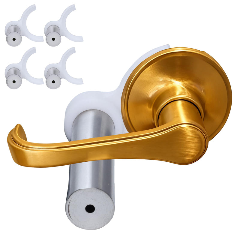 Pet Proof Door Lever Lock, Door Handle Lock Child Safety, No Adhesive Baby Proofing Door Handle Lever for Toddlers Cats Dogs (White) White