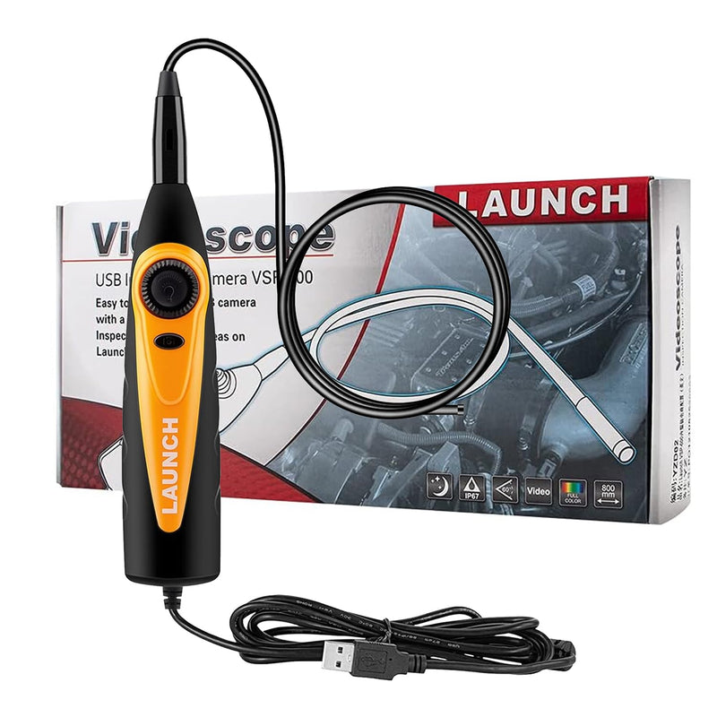 LAUNCH VSP-600 HD Endoscope, 5.5mm Ultra-Thin Borescope Camera | Multi-Angle Imaging, One-Click Snapshot, IP67 Waterproof, Built-in LED Light
