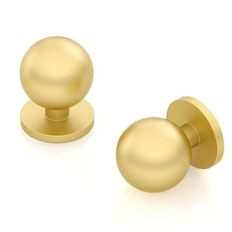 Asidrama 30 Pack 1 Inch Brushed Gold Kitchen Cabinet Knobs, Cabinet Knobs Kitchen Brush Brass Cabinet Hardware for Cupboard Drawer Knobs Dresser Knobs 1038 1 Inch(25mm)Diameter