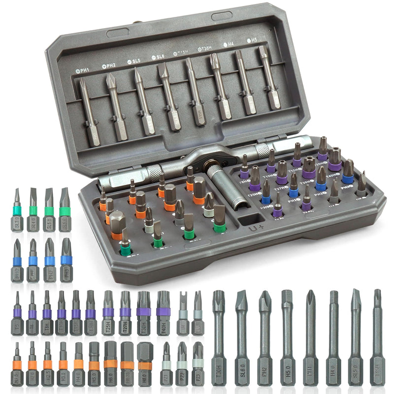 42 In 1 Magnetic Screwdriver Set,Small Ratcheting Screwdriver Pocket Set For Craftsman,Screwdriver Bit Set With Tough Case,Repair Tool Kit 42