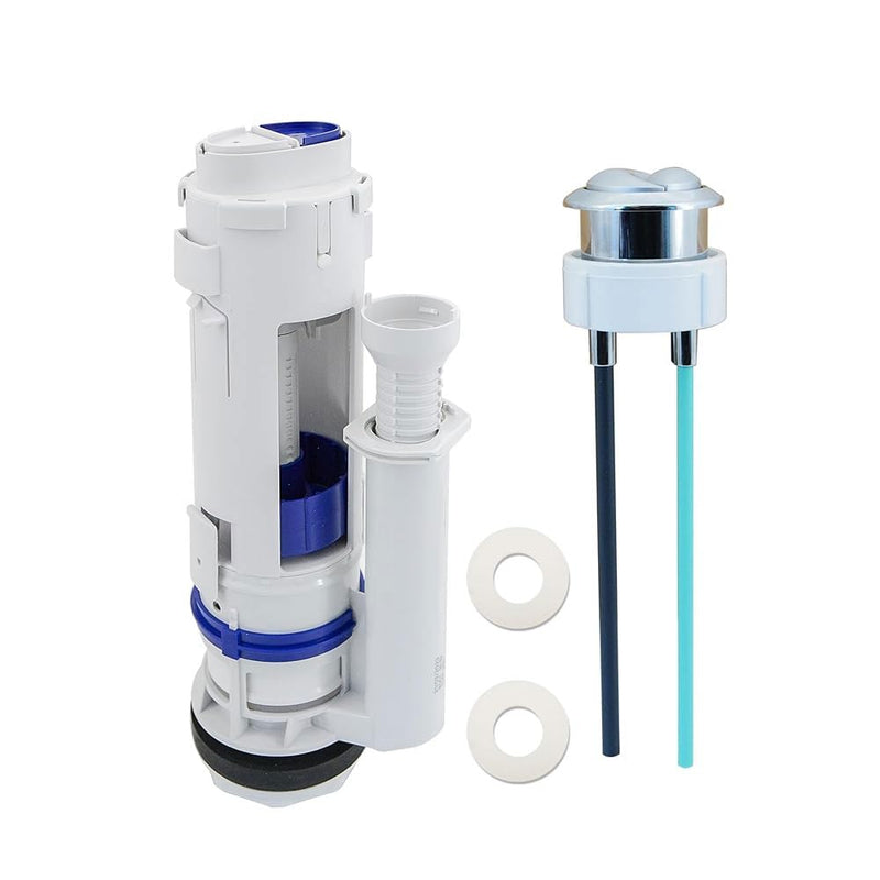 Toilet Dual Flush Valve Replacement kit, Toilet Parts for Geberit & Kohler, Universal Tank Spare Kits with Top Push Button, Easy to Install,2-Inch(11" Height)