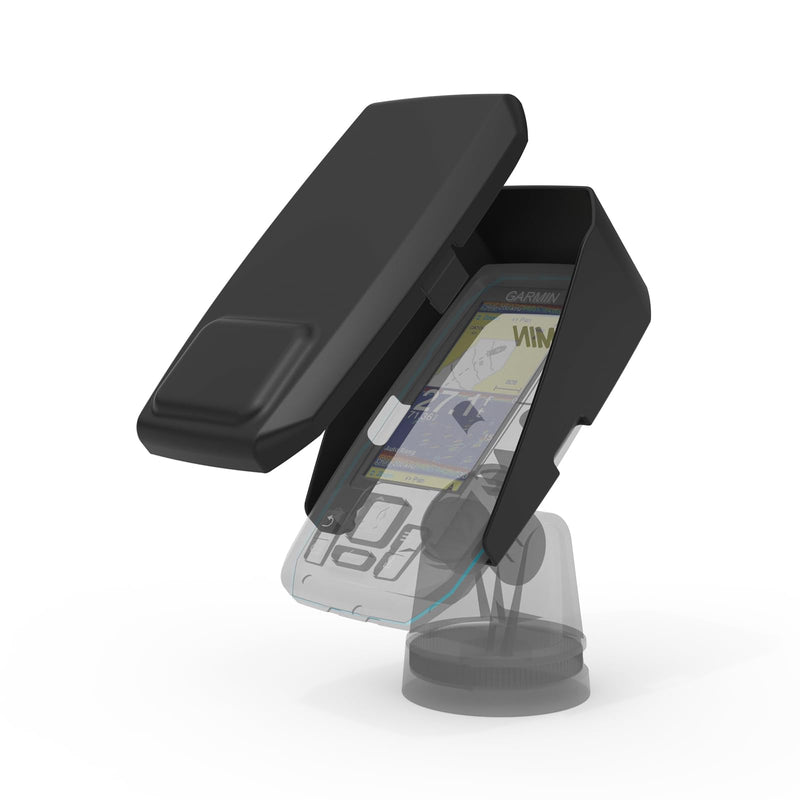 Sun Visor and Protective Cover for Garmin Striker Vivid 4cv (010-02550-00) and Striker Plus 4 (010-01870-00), Black