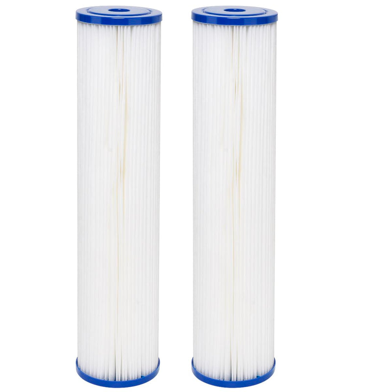 WuYan 20" x 4.5" Whole House Pleated Sediment Water Filter Cartridge for ECP20-20BB, AP810-2, R30-20BB, HDC3001, ECP5-20BB, 2Pack