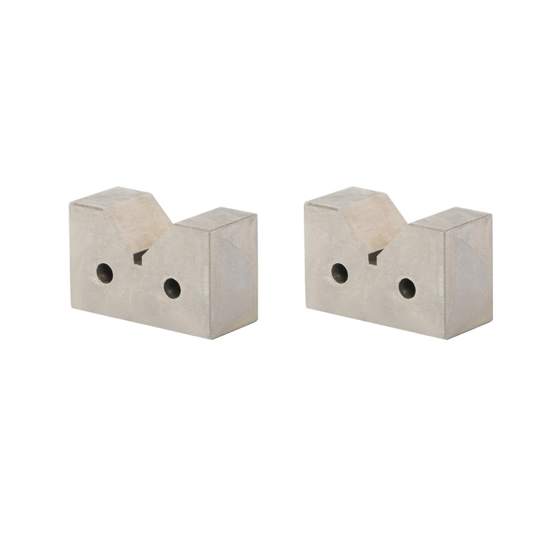 findmall Cast Iron V-Block Set - 2" x 1-1/4" x 3/4" Matched Pair - Machinist Grade Tooling for Milling, Inspection and Layout