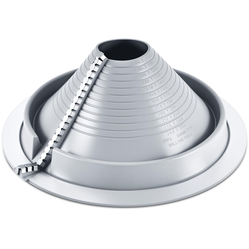 1 Pack #3 Epdm Roof Pipe Flashing Boots 3-1/4" - 10" Pipe Flexible Metal Roof Vent Pipes Flashing, Retrofit Roofs Jack Boot with Aluminum Base for Metal Roofs Repair 1 Pipe Diameter 3-1/4" - 10"