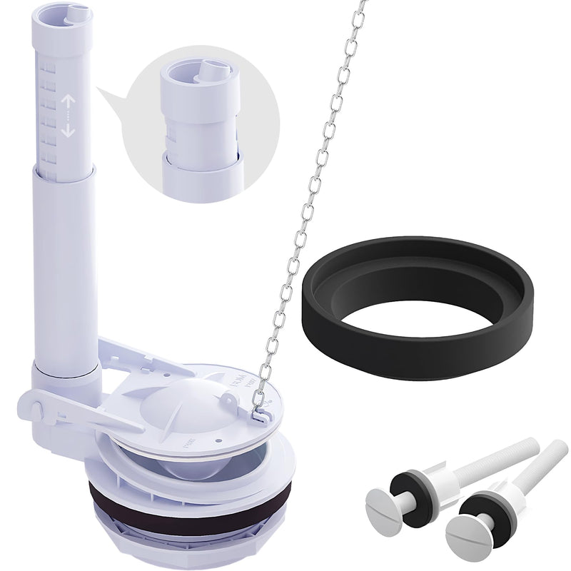 3-Inch Toilet Flush Valve Replacement Kit Includes Gasket and Bolts, High-Capacity 3.5L/S Flow & Anti-Leak Seal, Compatible with American Standard, Fits Most Two Piece Toilets 3 Inch Flush Valve
