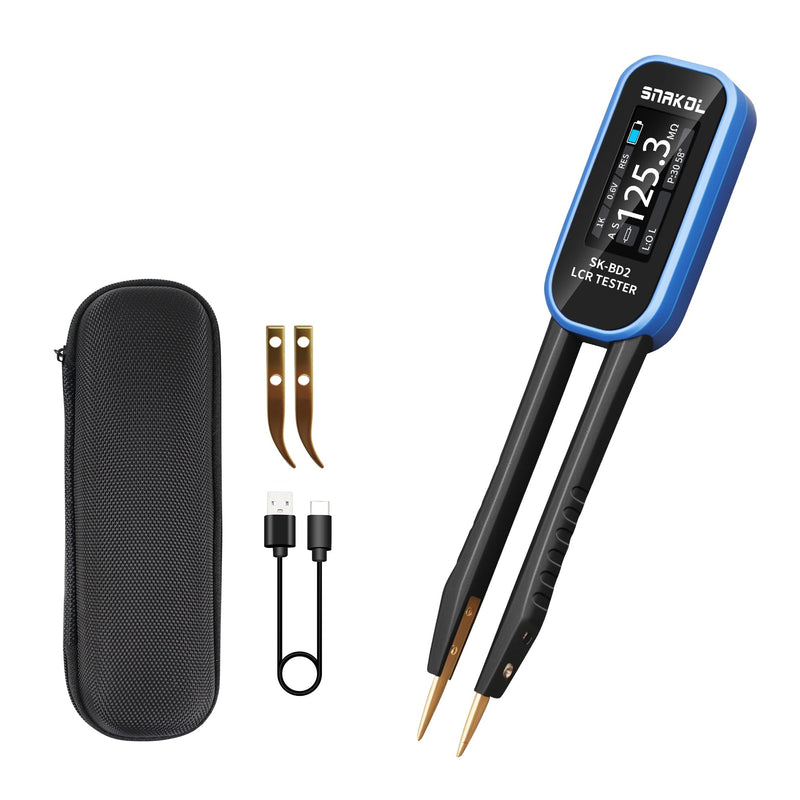 LCR Meter, Digital Multimeter Tweezers, 100KHz SMD Tester, ESR Meter Capacitor Tester with Signal Generator (7 Waveforms), Auto Ranging Electronic Component Meters, Sweep Mode, Measures Z/X/P Professional