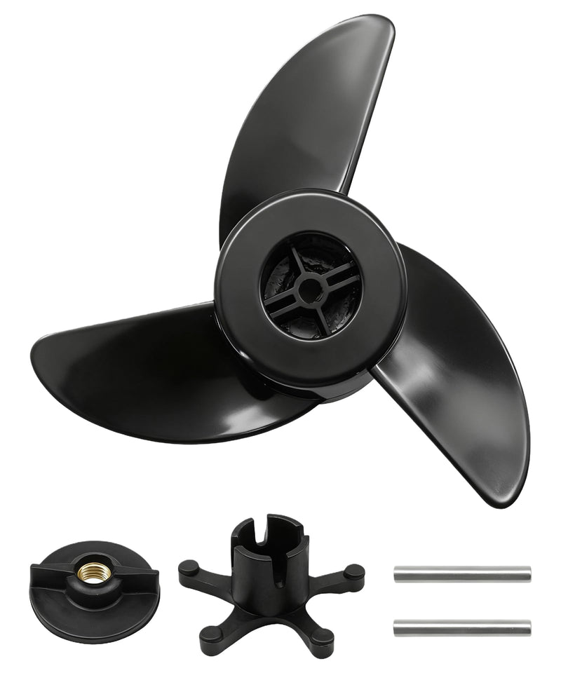MGA089B 3 Blade Trolling Motor Propeller Fits for MotorGuide 3.5" Motor Diameters,Machete III Black 3-Blade Prop,Fits for MotorGuide R3,55lb,W55,Xi5,36V,75 wireless remote control marine motors