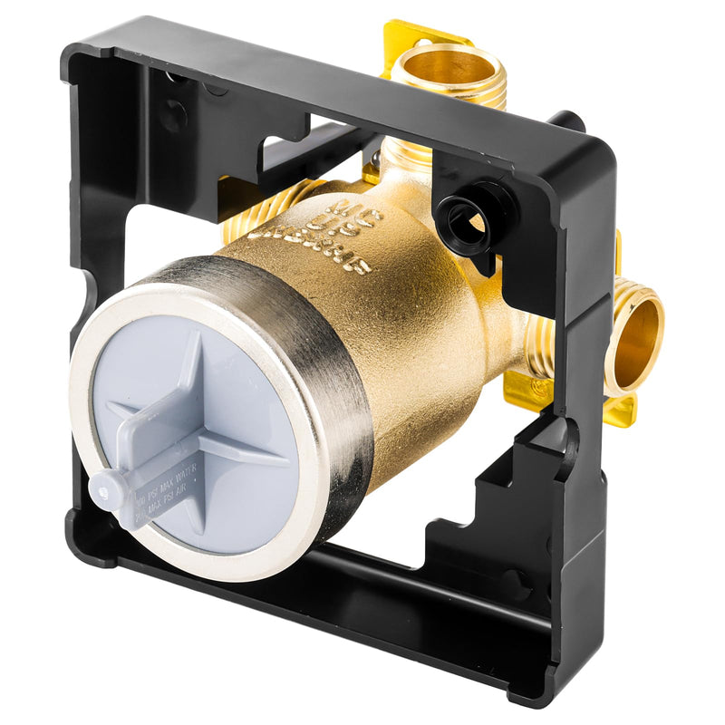 R10000-UNBXHF Shower Valve Body Compatible with Delta MultiChoice Tub Faucet and ShowerHead, Fits Single/Dual Function Shower Handle Trim Kit without Screwdriver Stops R10000-UNBXHF