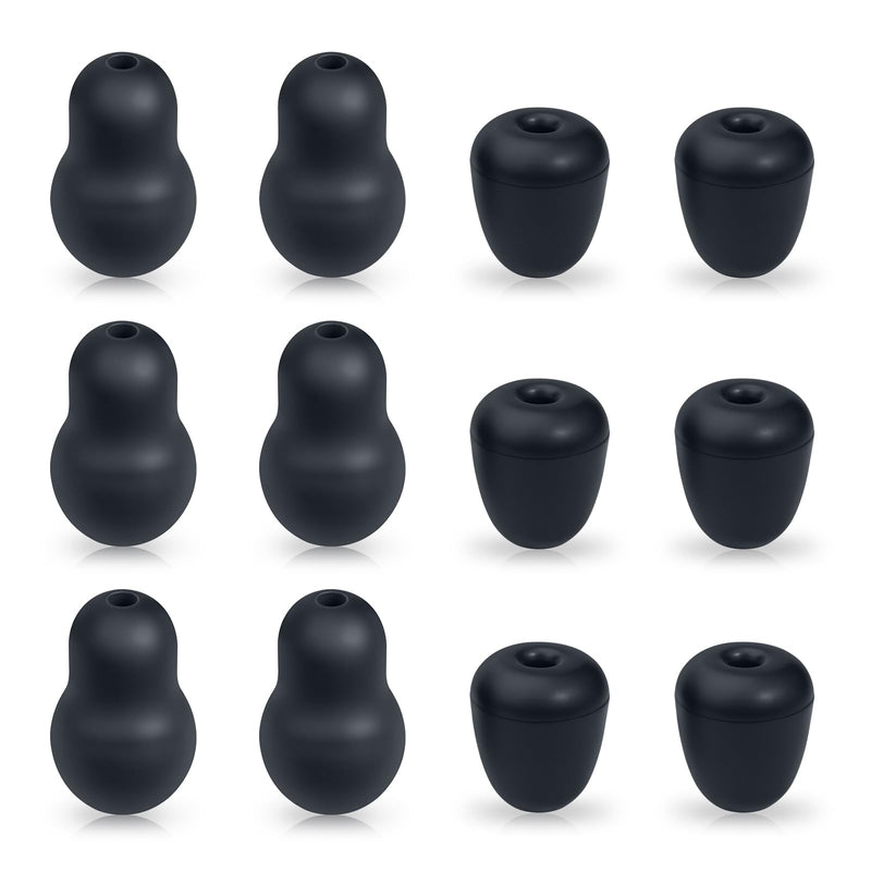 12Pcs Stethoscope Ear Tips Replacement for Littmann, Small/Medium Ear Tips for Littman Compatible with Classic III, Cardiology 3, 4, & IV, Soft-Black Stethoscope Ear Tips for Littmann