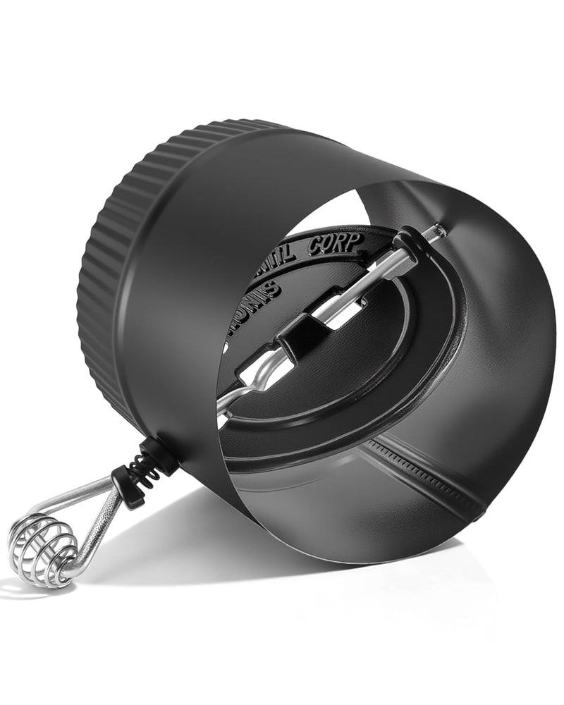 6 Inch Stove Pipe Damper Fit for Wood Stove Adapter, Heat Loss Reduction